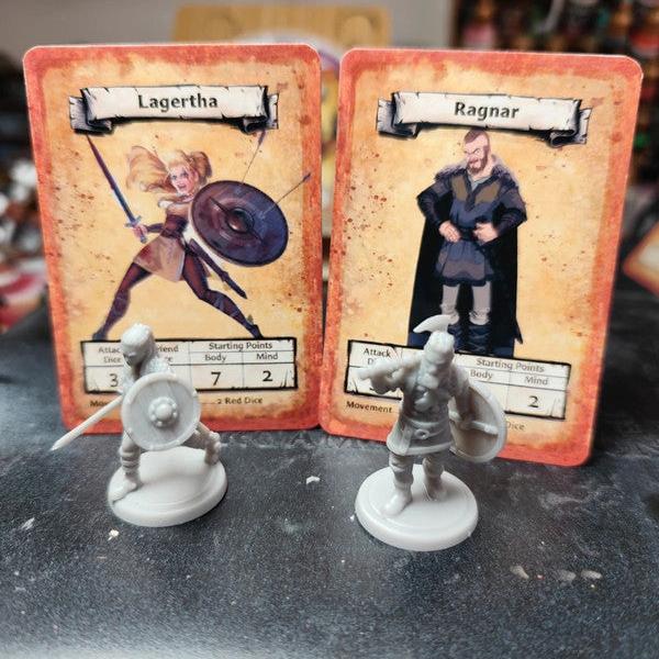 Figurines Ragnar et Lagherta (viking) Heorquest