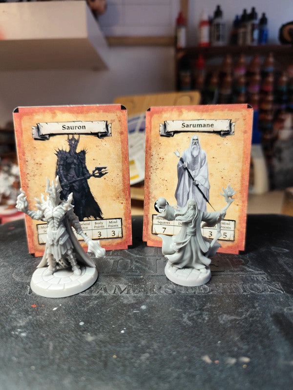 Figurines Sauron et Sarumane (SDA) Heroquest