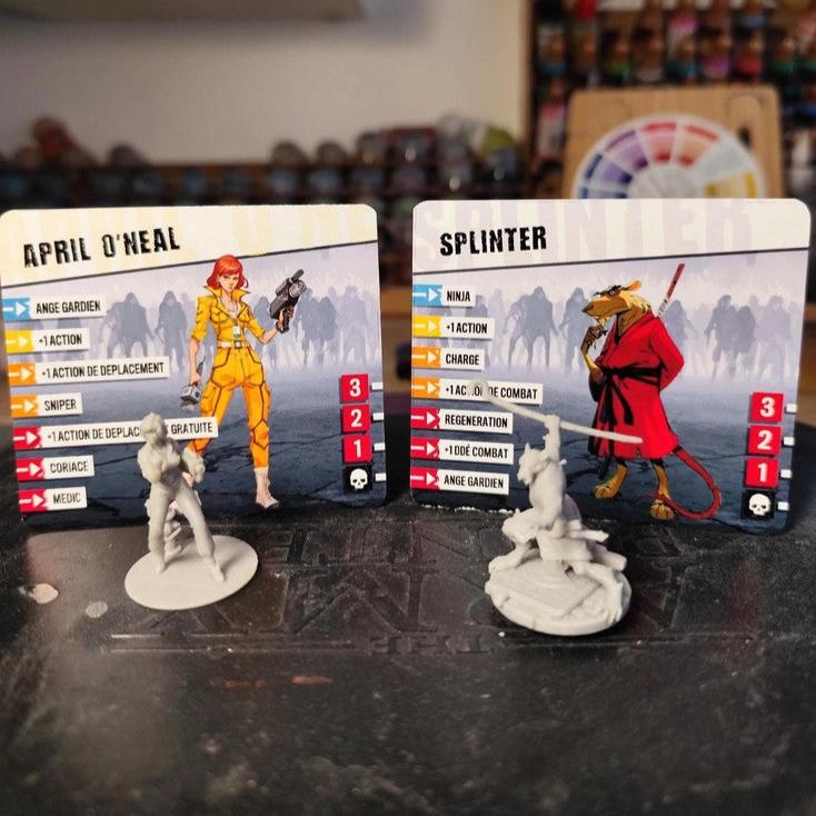 Figurines Splinter et April O Neal Zombicide V2