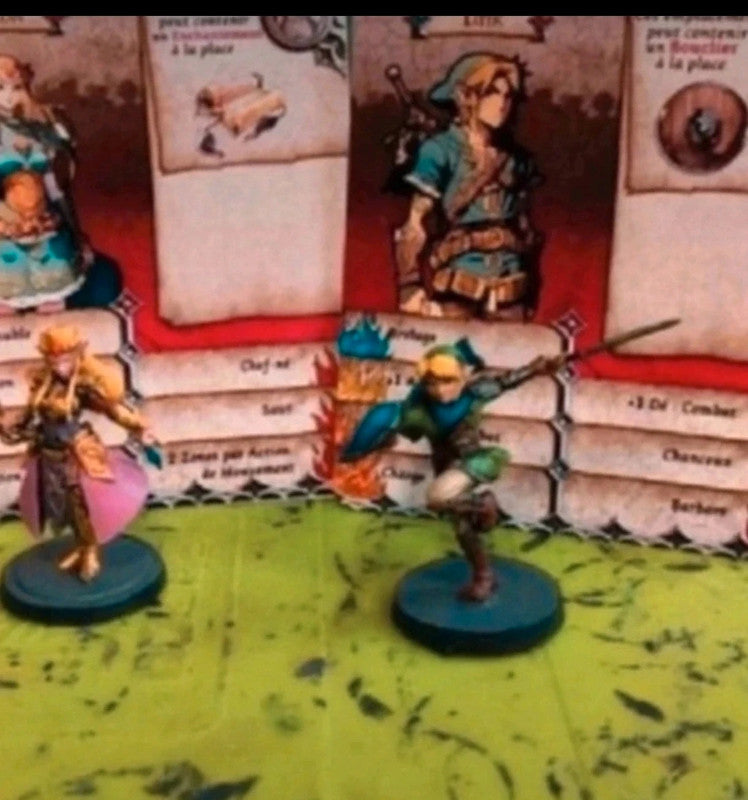 Figurines Zelda et Link Zombicide Black Plague