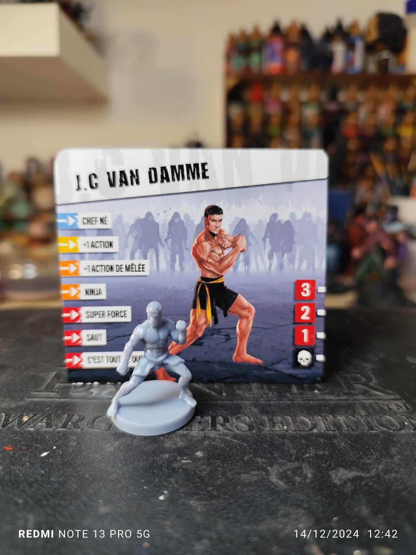 Figurines  Jean Claude van damme Zombicide V2