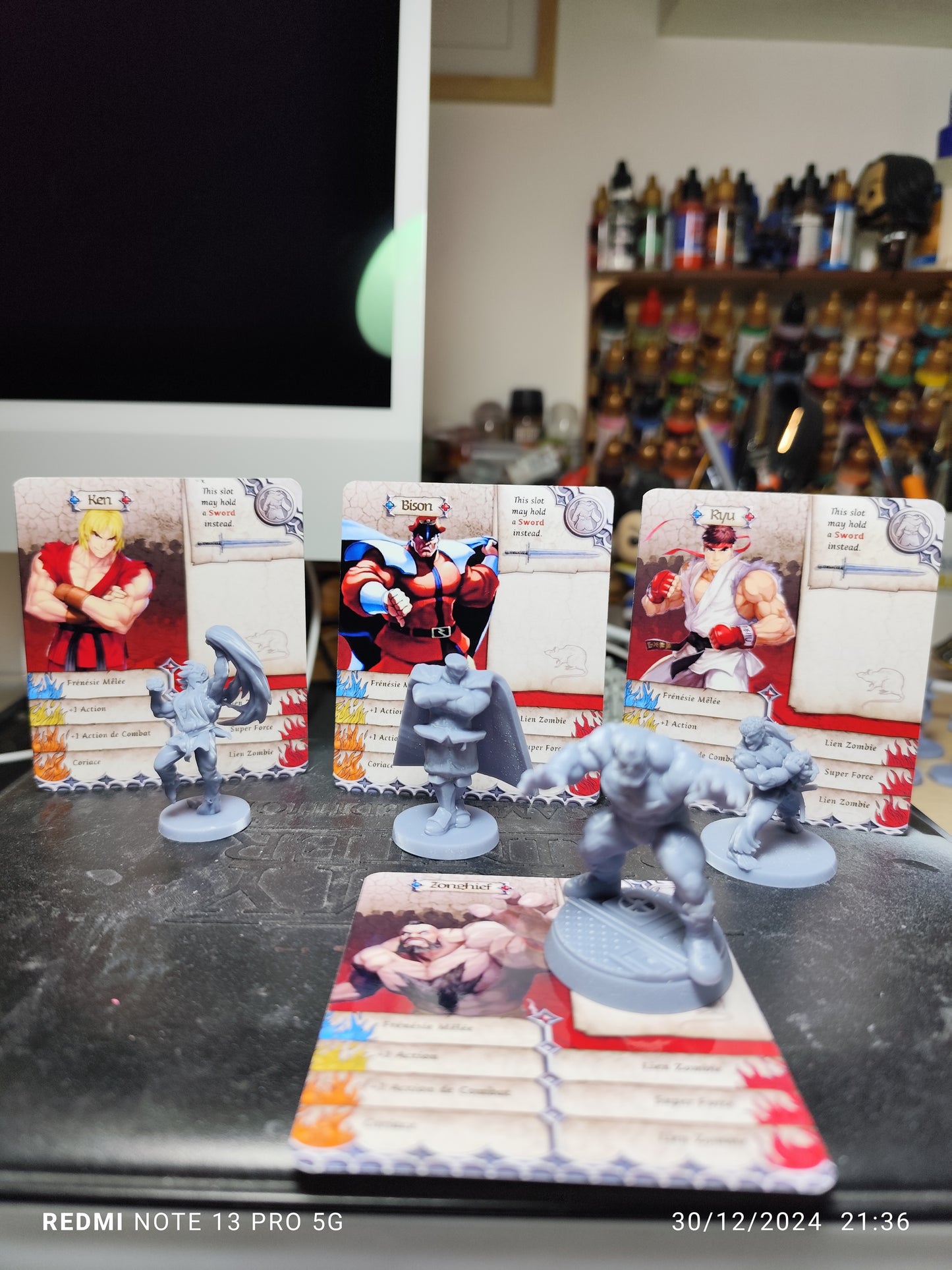 Figurines street figther Zombicide Black Plague