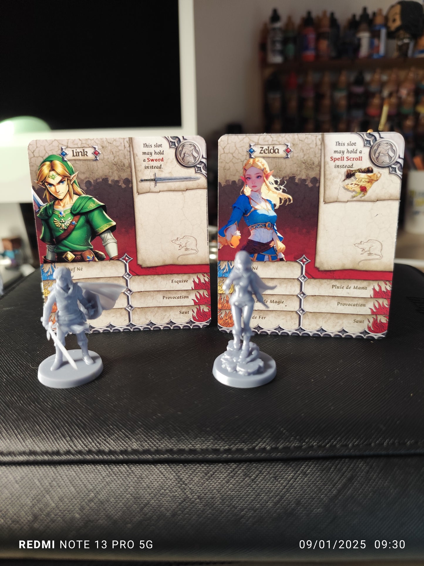 Figurines Zelda et Link@ Zombicide Black Plague